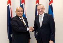 Pacific peace in focus as Australian PM meets island counterpart