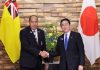 Japan boosts ties with Niue at PALM10, Promises disaster support