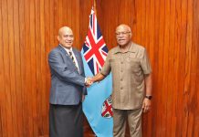 Fiji PM Rabuka meets with Tuvaluan PM Teo