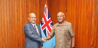 Fiji PM Rabuka meets with Tuvaluan PM Teo