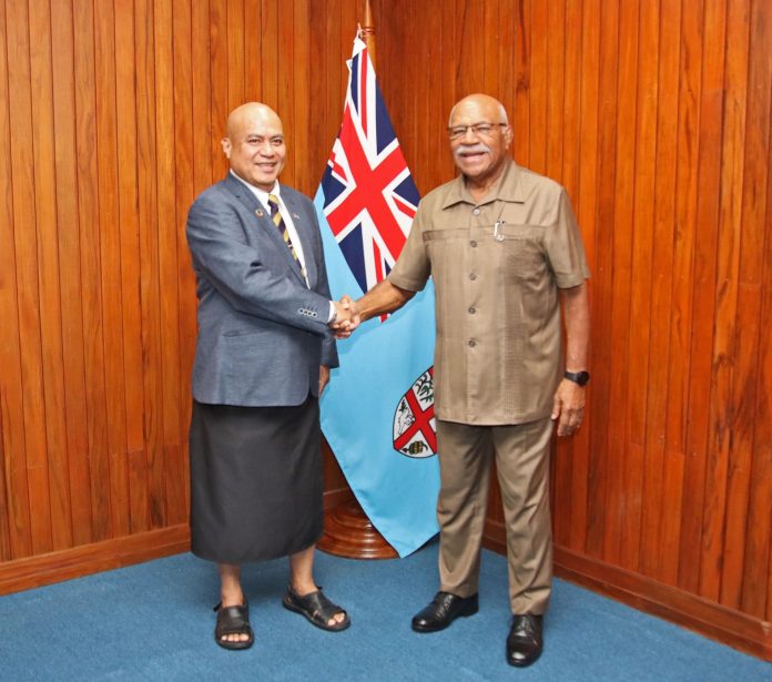 Fiji PM Rabuka meets with Tuvaluan PM Teo