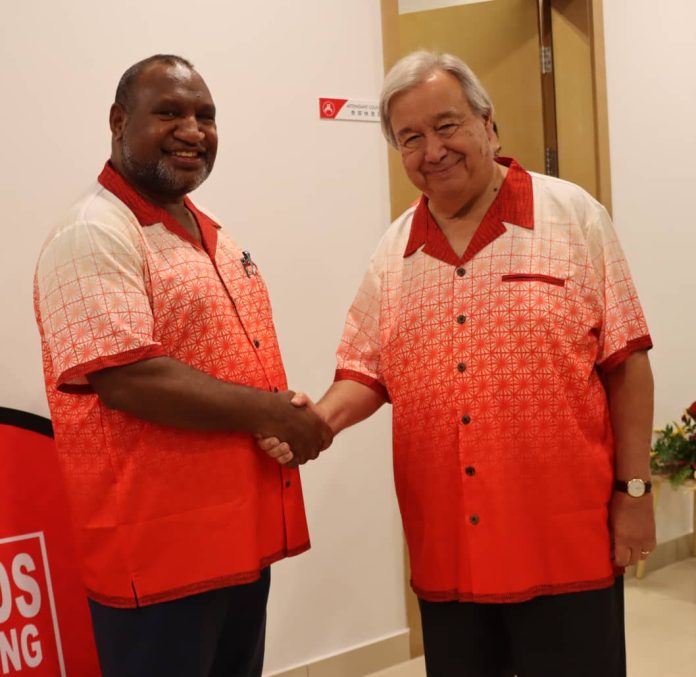 PNG PM Marape meets UN Secretary-General Antonio Guterres