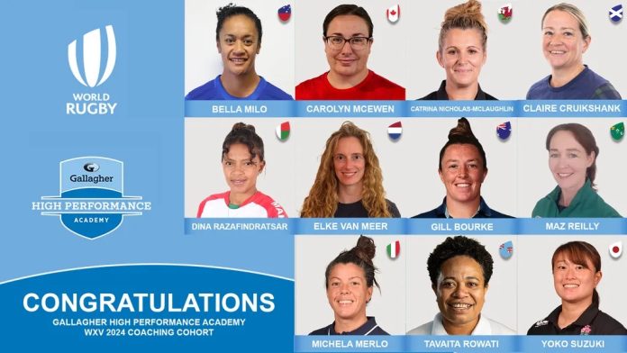Gallagher and World Rugby announce cohort of female coaches for the Gallagher High Performance Academy