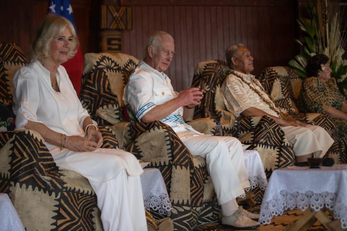 King Charles and Queen Camilla arrive in Samoa to red carpet welcome