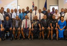 Fiji Police officers train for CHOGM security in Samoa