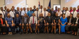 Fiji Police officers train for CHOGM security in Samoa