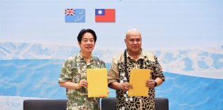 Taiwan President Lai signs communique in Tuvalu