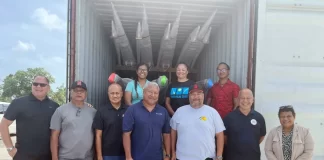 First games equipment arrives for the Pacific Mini Games