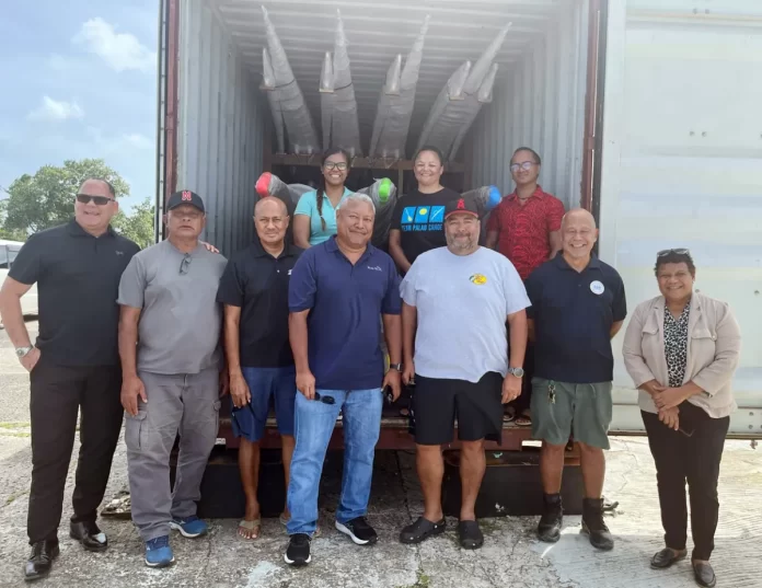 First games equipment arrives for the Pacific Mini Games