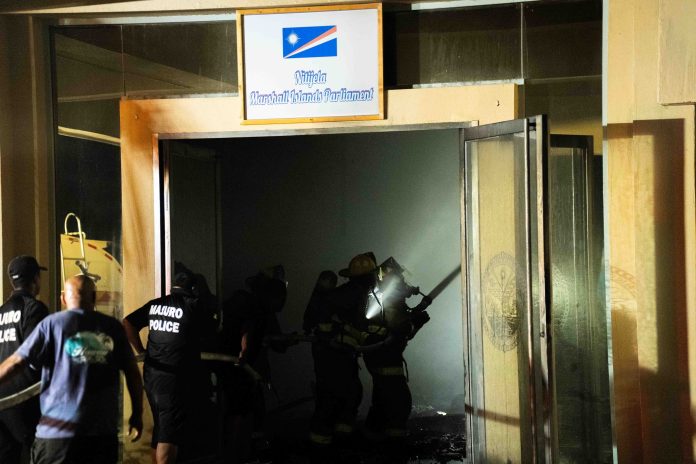 ‘All destroyed’: Fire engulfs Marshall Islands parliament complex
