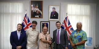Cook Islands and U.S meeting during the 60th Constitutional celebrations
