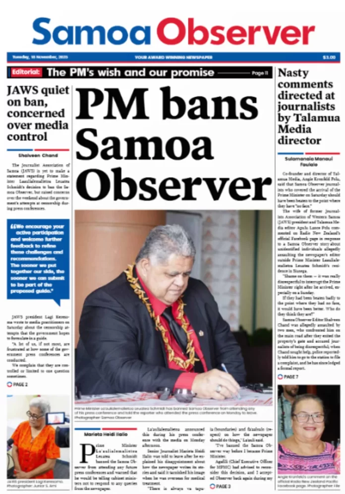 Samoa pushes back at media freedom claims, says action targets “persistent unethical conduct”