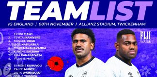Flying Fijians coach Byrne names side to hunt another English scalp