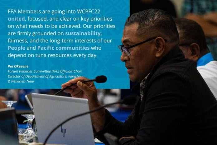 Pacific nations head to Manila “united, focused” as FFA pushes for decisive tuna management at WCPFC22