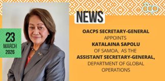 OACP SG appoints Katalaina Sapolu of Samoa as Assistant SG for global operations