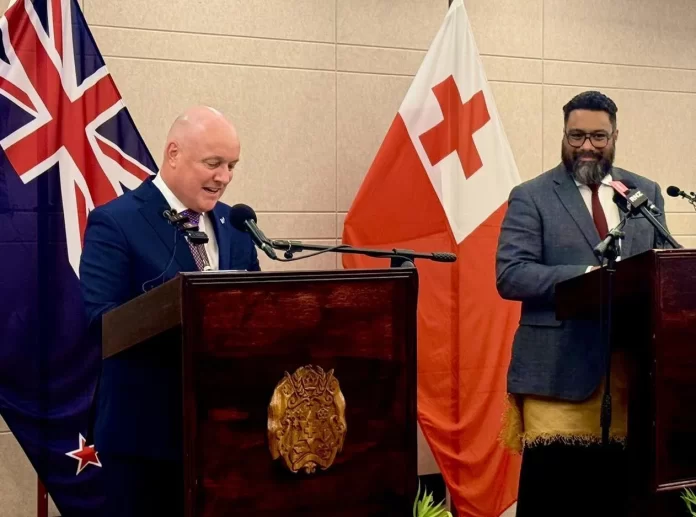 New Zealand pledges $30m support as PM Luxon visits Tonga