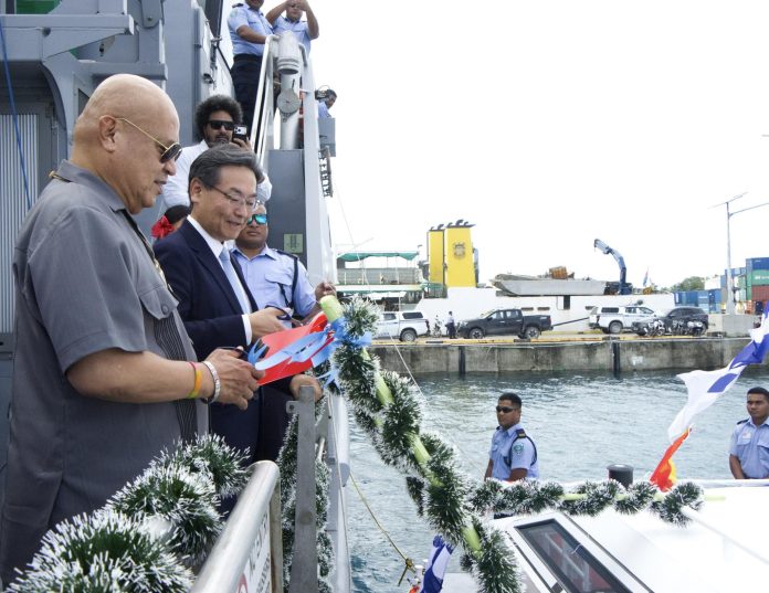 Tuvalu boosts Maritime Security with new Patrol vessel from Japan, UNODC