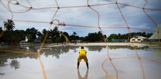 This may be our last chance’: rising sea levels threaten Kiribati’s World Cup dream