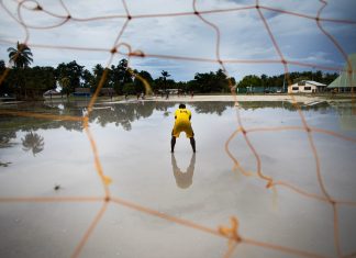 This may be our last chance’: rising sea levels threaten Kiribati’s World Cup dream