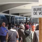 Walking to the polling booth in Noumea