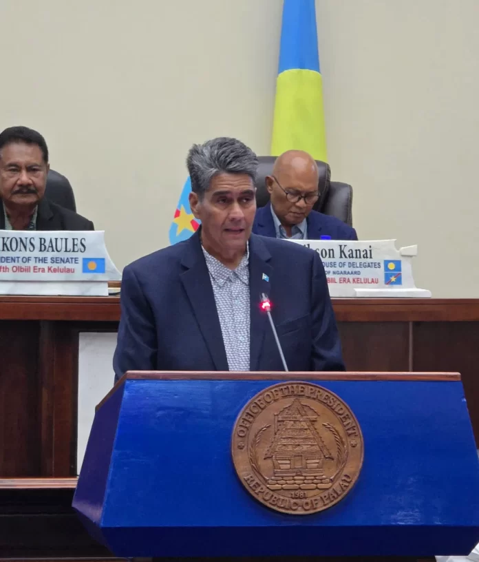 Palau President Whipps outlines progress, Challenges in State of the Republic address