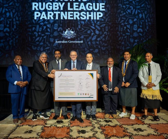 Prime Ministers sign landmark Pacific Rugby League Partnership