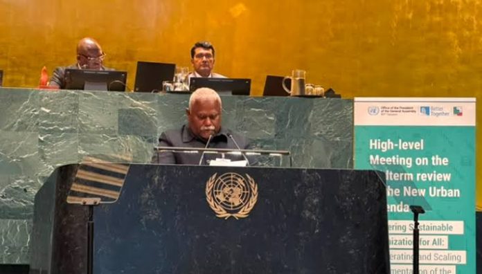 Solomon Islands warns of Climate crisis at UN, pledges sustainable urban growth