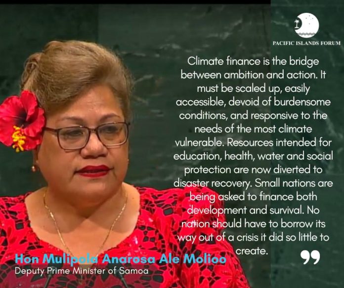 Samoa calls for climate finance reform as island states face mounting pressures