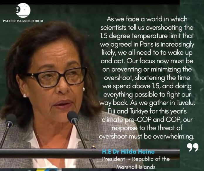 President Heine warns against seabed mining, calls for UN nuclear testing apology