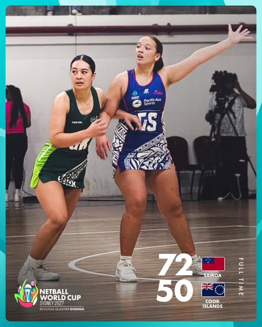 Samoa, Tonga qualify for Netball World Cup Sydney 2027