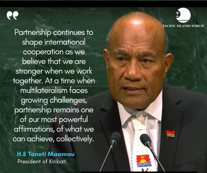 Even smallest country can contribute to global peace: Kiribati President Maamau