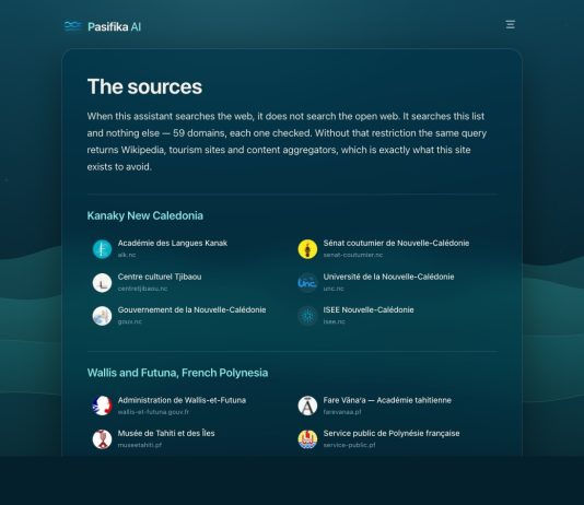 Keep AI behind the story, not in front of the Journalist: Pasifika AI creator Wahuzue