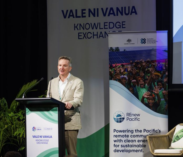Pre-COP climate summit’s low world leader turnout in Fiji and Tuvalu defended by Chris Bowen