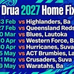 Fijian Drua confirm 2027 home fixtures across Suva, Lautoka and Ba